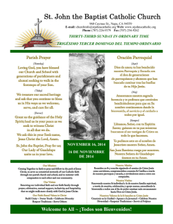 St. John the Baptist Catholic Church - E-churchbulletins.com