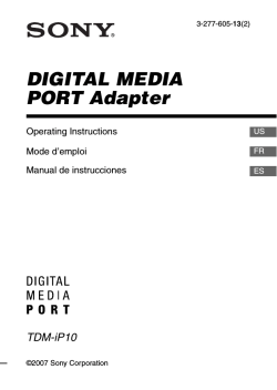 DIGITAL MEDIA PORT Adapter - CNET Content Solutions