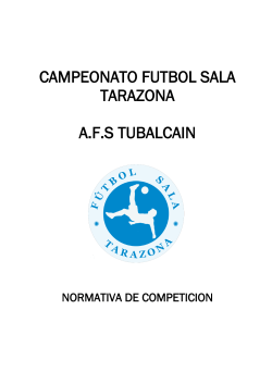 Normativa Campeonato Fútbol Sala Tarazona - Torneo social de