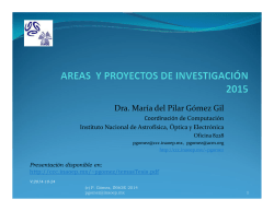 Dra. Mar&iacute;a del Pilar G&oacute;mez Gil - Ciencias Computacionales - inaoe