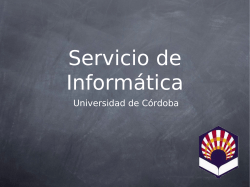 Presentación para alumnos - Universidad de Córdoba