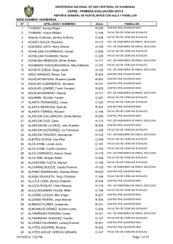 primer examen ayacucho - UNSCH
