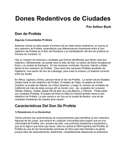 Dones Redentivos de Ciudades - Ministerio Sanando La Tierra