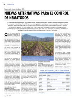 nuevas alternativas para el control de nematodos - Red Agr&iacute;cola