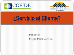 Servicio al Cliente - Felipe Pozu - Cofide