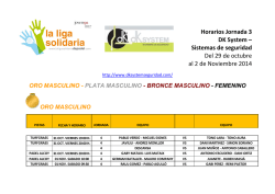 jornada 4 horarios - La Liga Solidaria de Padel