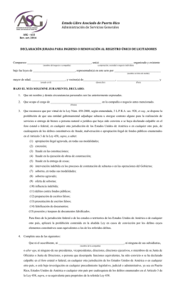 Declaración Jurada según Ley 458 Notariada ASG-633