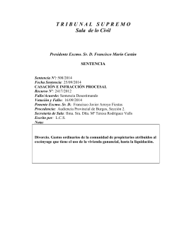 Sentencia gastos comunidad casos divorcio