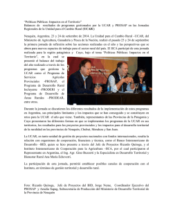 Políticas Públicas: Impactos en el Territorio - Instituto Interamericano