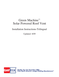 Green Machine&trade; App Intsr-TRI_8-09.indd - GAF