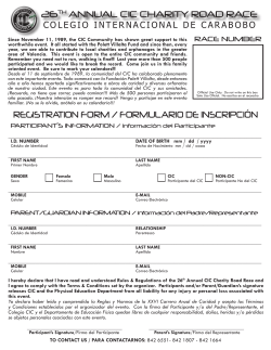 registration form / formulario de inscripción - Colegio Internacional