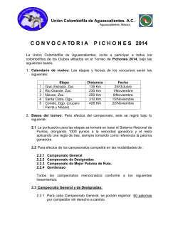 convocatoria - Unión Colombófila de Aguascalientes