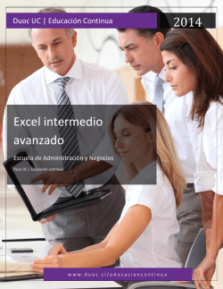 Excel intermedio avanzado - Duoc UC