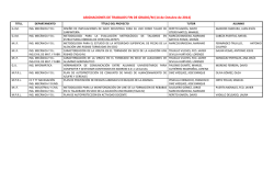 Asignaciones de TFG/M (14 de Octubre de 2014)