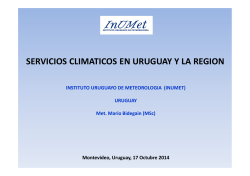 servicios climaticos en uruguay y la region - Dirección Nacional de