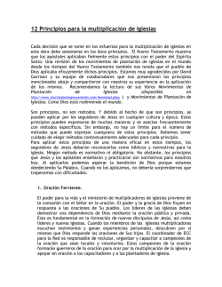 12 Principios para la multiplicaci&oacute;n de Iglesias