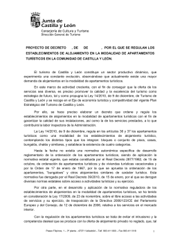20140130 Proyecto Decreto Apartamentos Turisticos