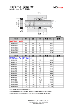 ロッドシール 型式：RUH (IUH タイプ 互換品 - 株式会社エムオーテック