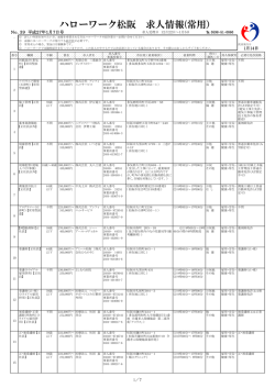 一般求人をご希望の方(452KB)(PDF文書) - 松阪市