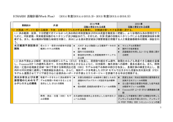 ICHARM 活動計画(Work Plan) （2014 年度(2014.4