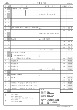 27年1月行事予定表 - 新潟県立長岡商業高等学校
