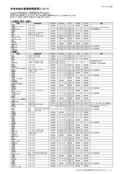 年末年始の営業時間変更について - 家族亭