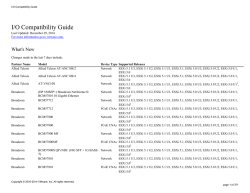 I/O Compatibility Guide - VMware Compatibility Guide
