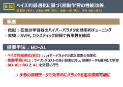 ベイズ的最適化に基づく能動学習の性能改善 概要 提案手法 : BO-AL