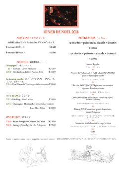 D&Icirc;NER DE NO&Euml;L 2014 - ブノワ