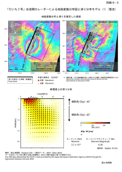 「だいち 2 号」合成開口レーダーによる地殻変動分布図と - 国土地理院