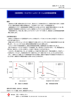 キャピラリーレオメーターによる伸長粘度評価 - 株式会社東ソー分析センター
