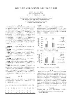 色彩と香りの調和が作業効率に与える影響