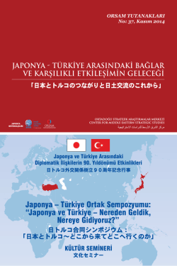 Japonya &ndash; T&uuml;rkiye Ortak Sempozyumu - orsam
