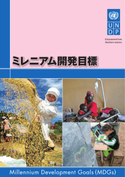 ミレニアム開発目標のパンフレットを改訂 - 国連開発計画（UNDP）
