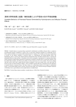 流体力学的効果と拡散・熱的効果による予混合火炎の不 - 日本燃焼学会