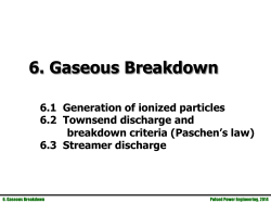 6. Gaseous Breakdown