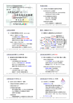 3次元CAD と 3次元加工の基礎 - 東北学院大学