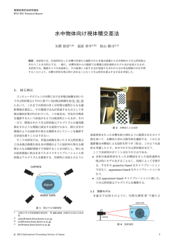 水中物体向け視体積交差法 - 京都大学
