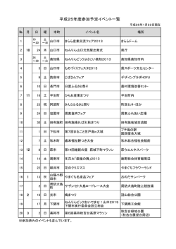 （参加済みのものも含みます）（PDF：44KB） - ねんりんピックおいでませ