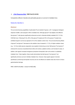 Comparative effects of soluble and particulate glucans on survival in
