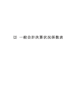 一般会計決算状況係数表