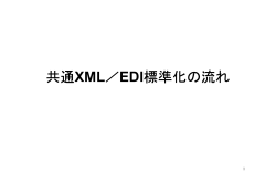 共通XML／EDI標準化の流れ