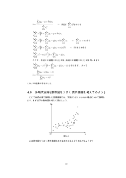 4.6 多項式回帰(散布図をうまく表す曲線を考えてみよう)