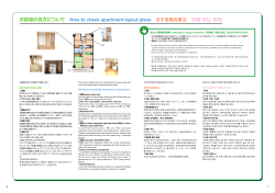 お部屋の見方について How to check apartment layout plans 关于房屋