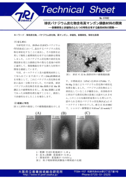 球状バナジウム炭化物含有高マンガン鋳鉄材料の開発 耐摩耗性と非