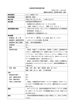 船舶事故等調査報告書