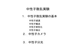 中性子散乱実験