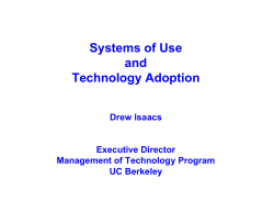 Systems of Use and Technology Adoption