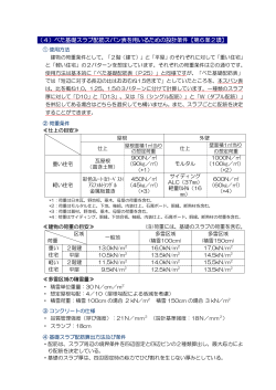 （4）べた基礎スラブ配筋スパン表を用いるための設計条件【第6条2項】