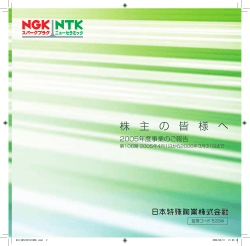 第106期 事業のご報告[PDF 1447KB] - NGK